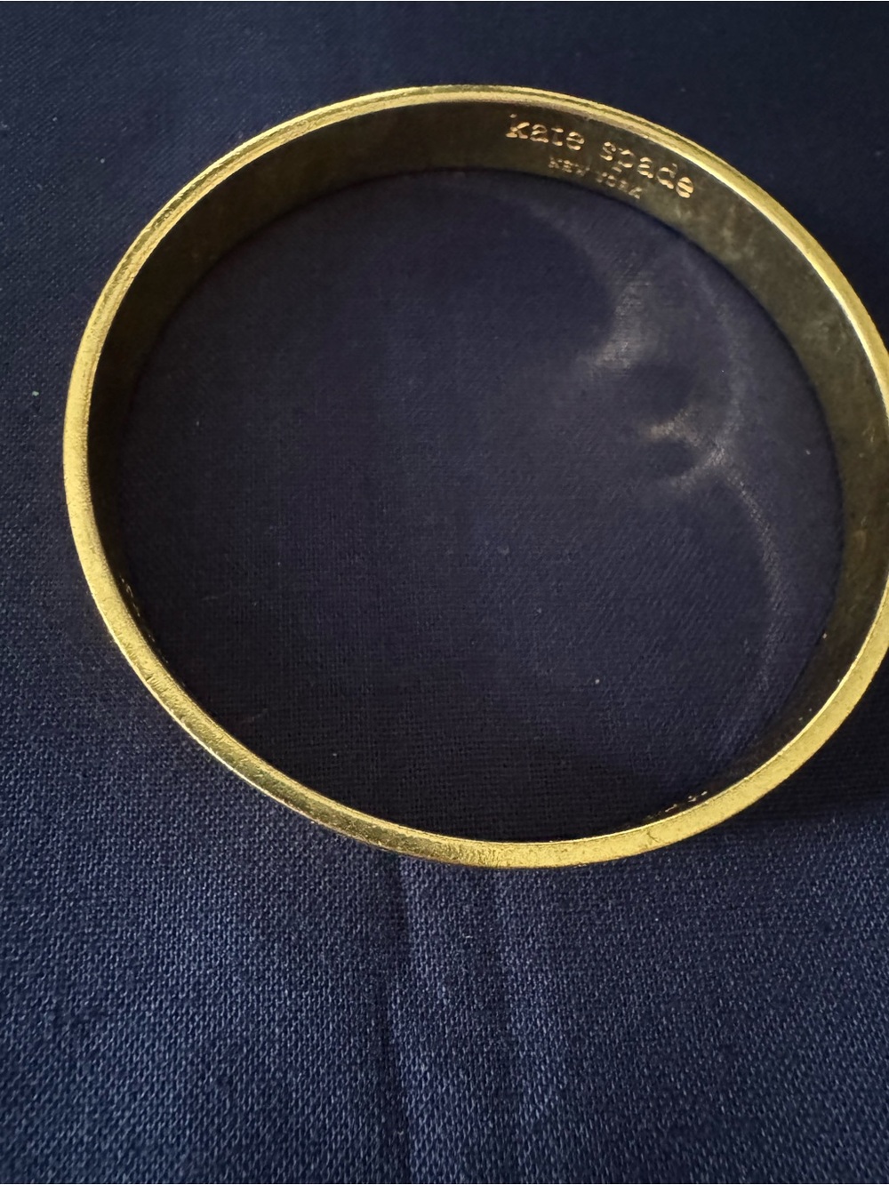 kate spade Gold Logo Engraved Bangle Bracelet